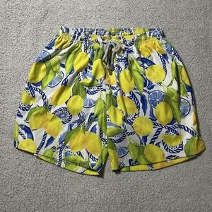 Kenny Flowers Swim Trunks Mens M Lined Lemons Bossitano Surf Shorts